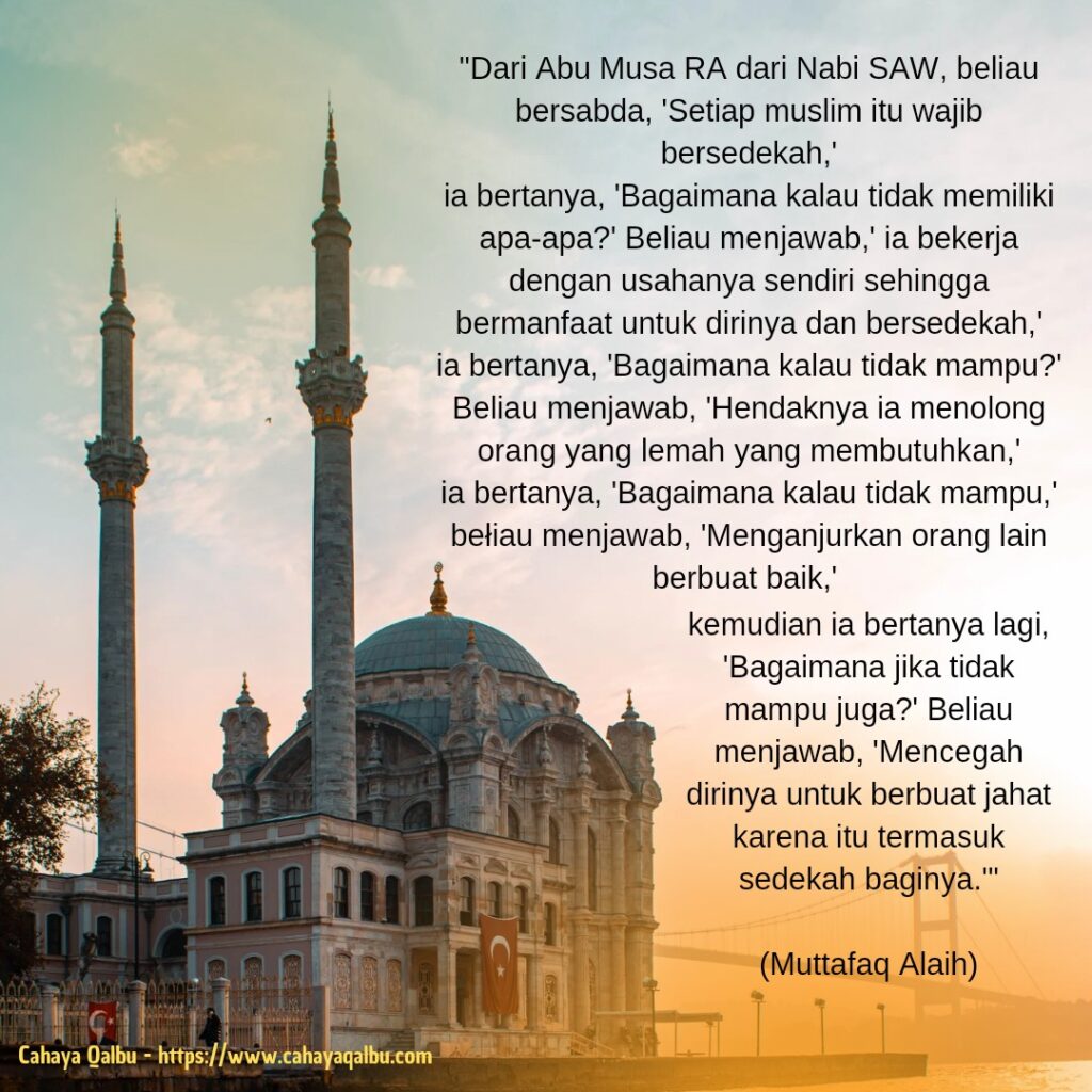 Sedekah sesuai dengan kemampuan