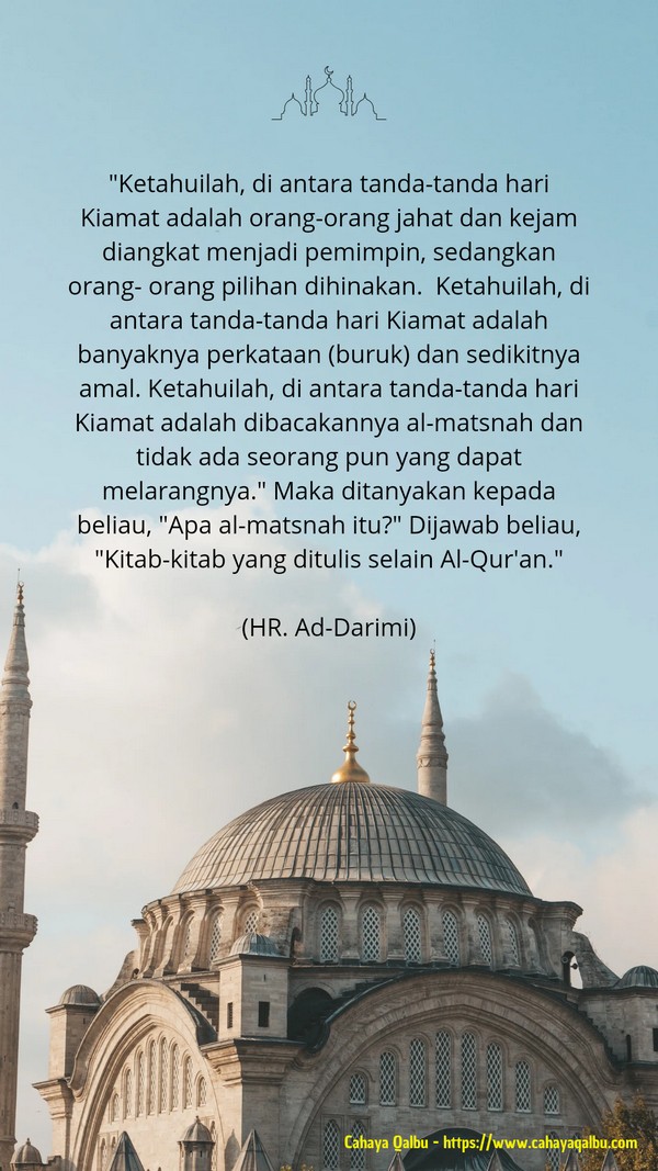 Banyaknya orang jahat dan tersingkirnya orang baik